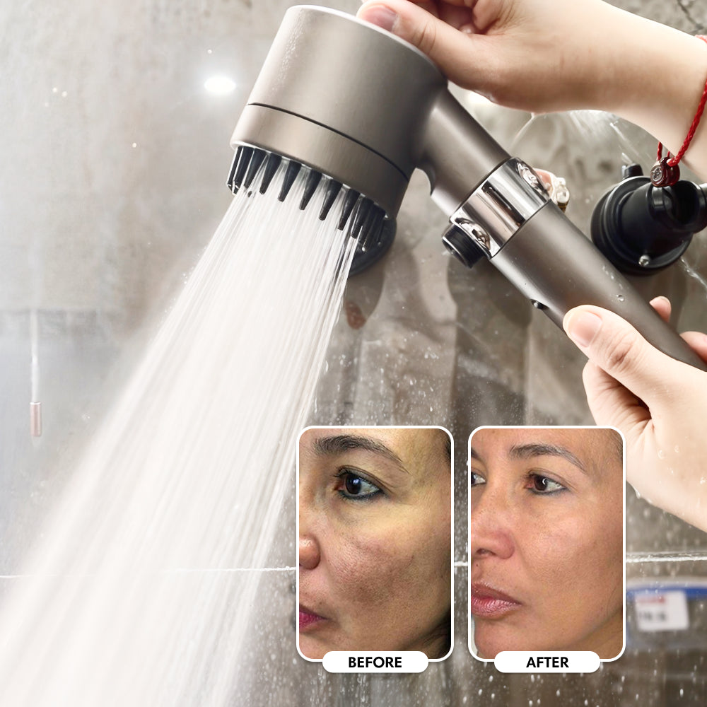 Yeni Nesil Start Stoplu, Masajlı, Ayarlanabilir Dereceli, Arıtmalı, Krom Kaplı Duş Başlığı
