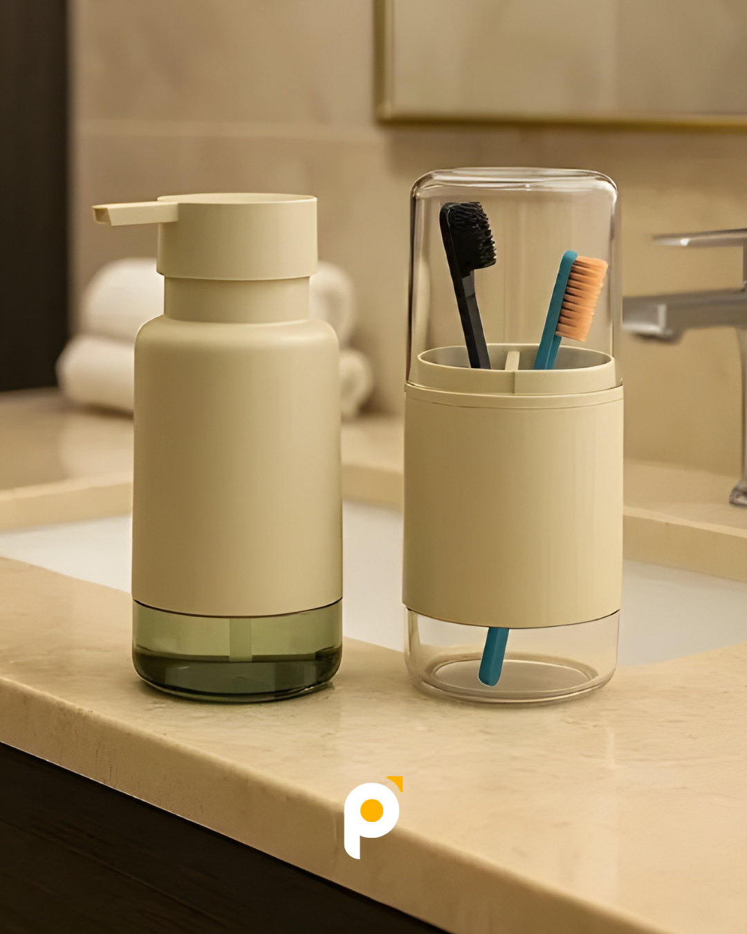 2’li Sıvı Sabunluk ve Diş Fırçalık Seti