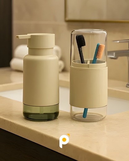 2’li Sıvı Sabunluk ve Diş Fırçalık Seti