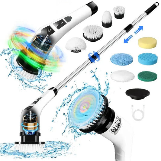 7 Temizleme Başlıklı Dijital - Banyo-Mutfak-Araç Temizlik Fırçası Seti